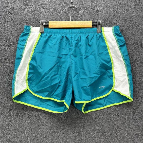 Champion Running Shorts womens Medium Green Jogging Athletic Casual Drawstring - Picture 1 of 12